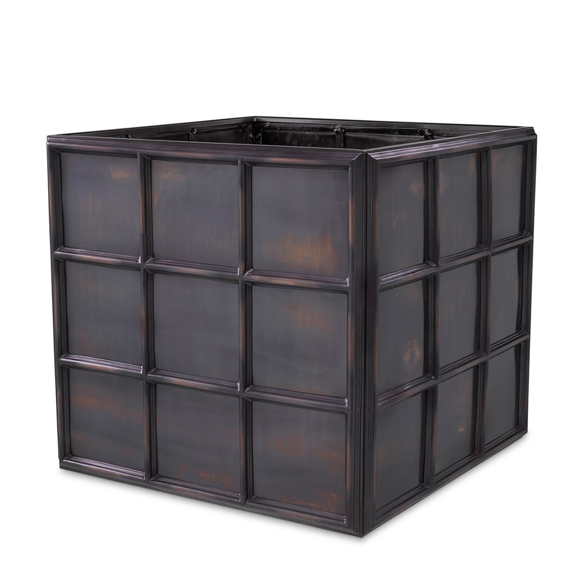 Planter Grid L antique bronze finish main product photo