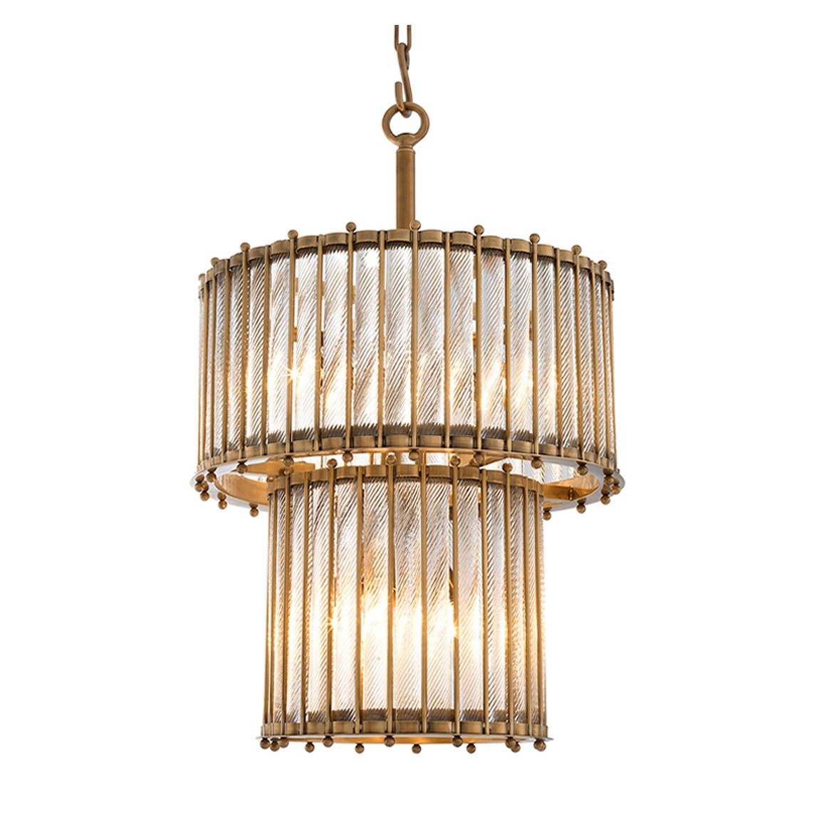 Lantern Tiziano Double Antique Brass Finish main product photo
