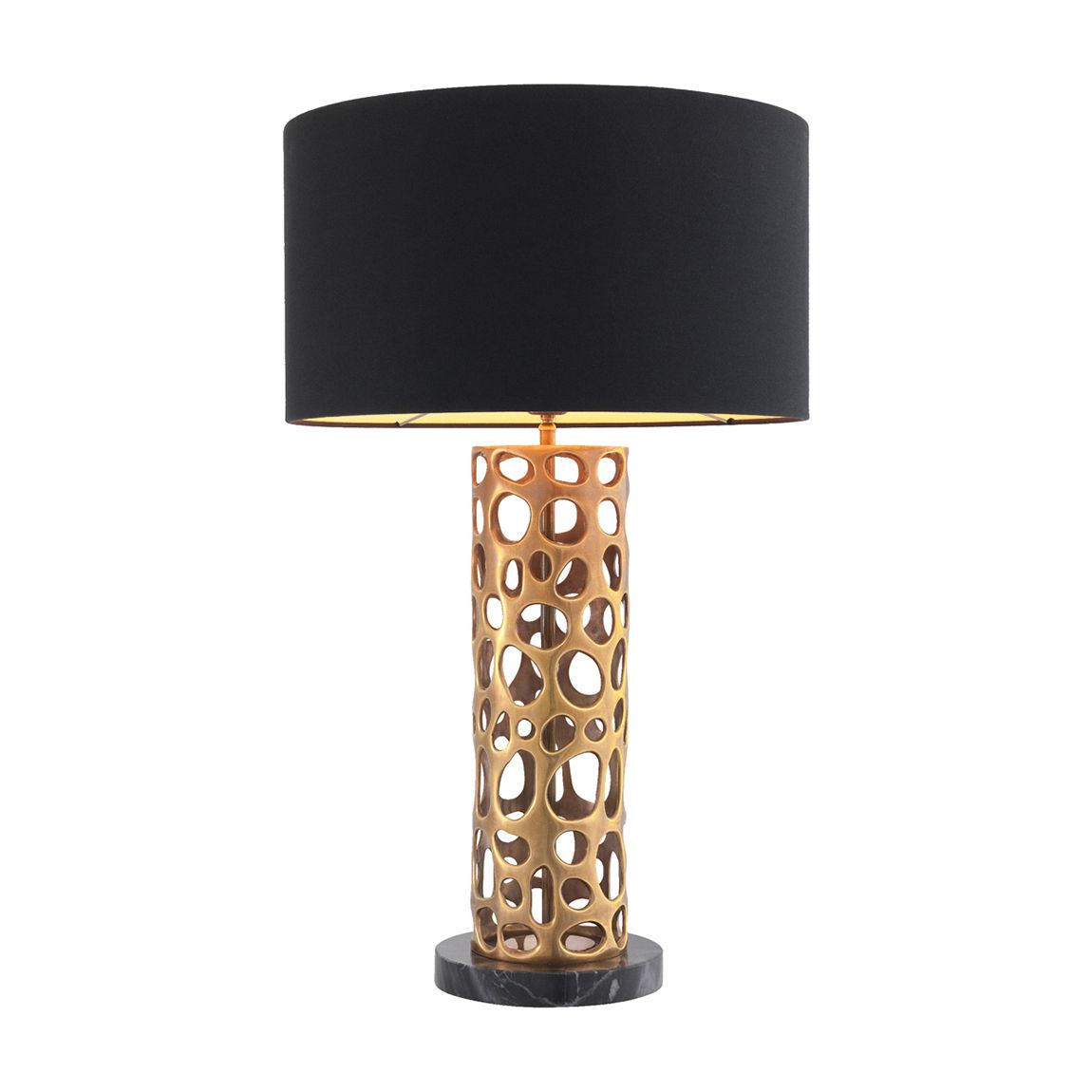 Table Lamp Dix Vintage Brass Finish Incl Shade main product photo