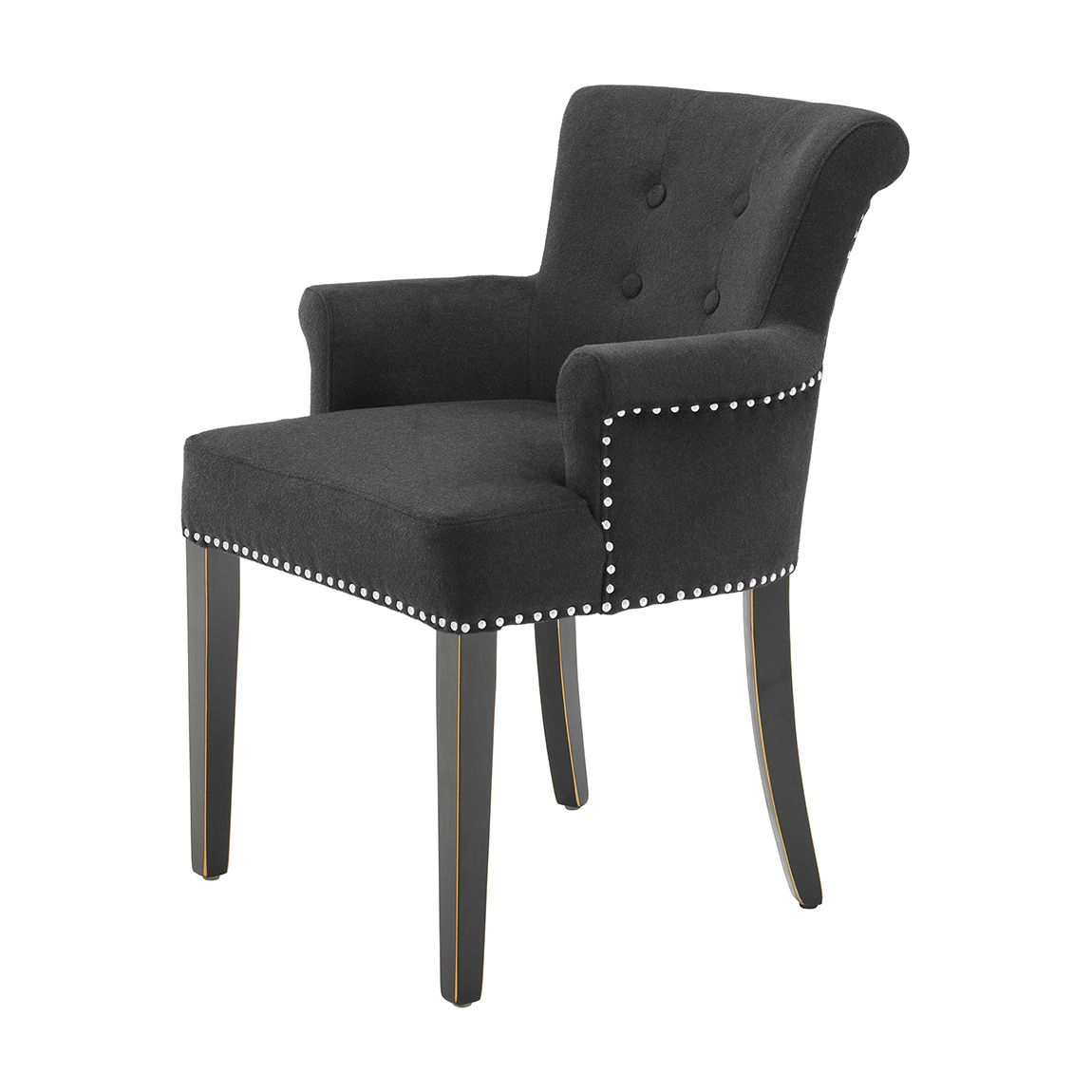 Dining Chair Key Largo With Arm Black Cashmere main product photo