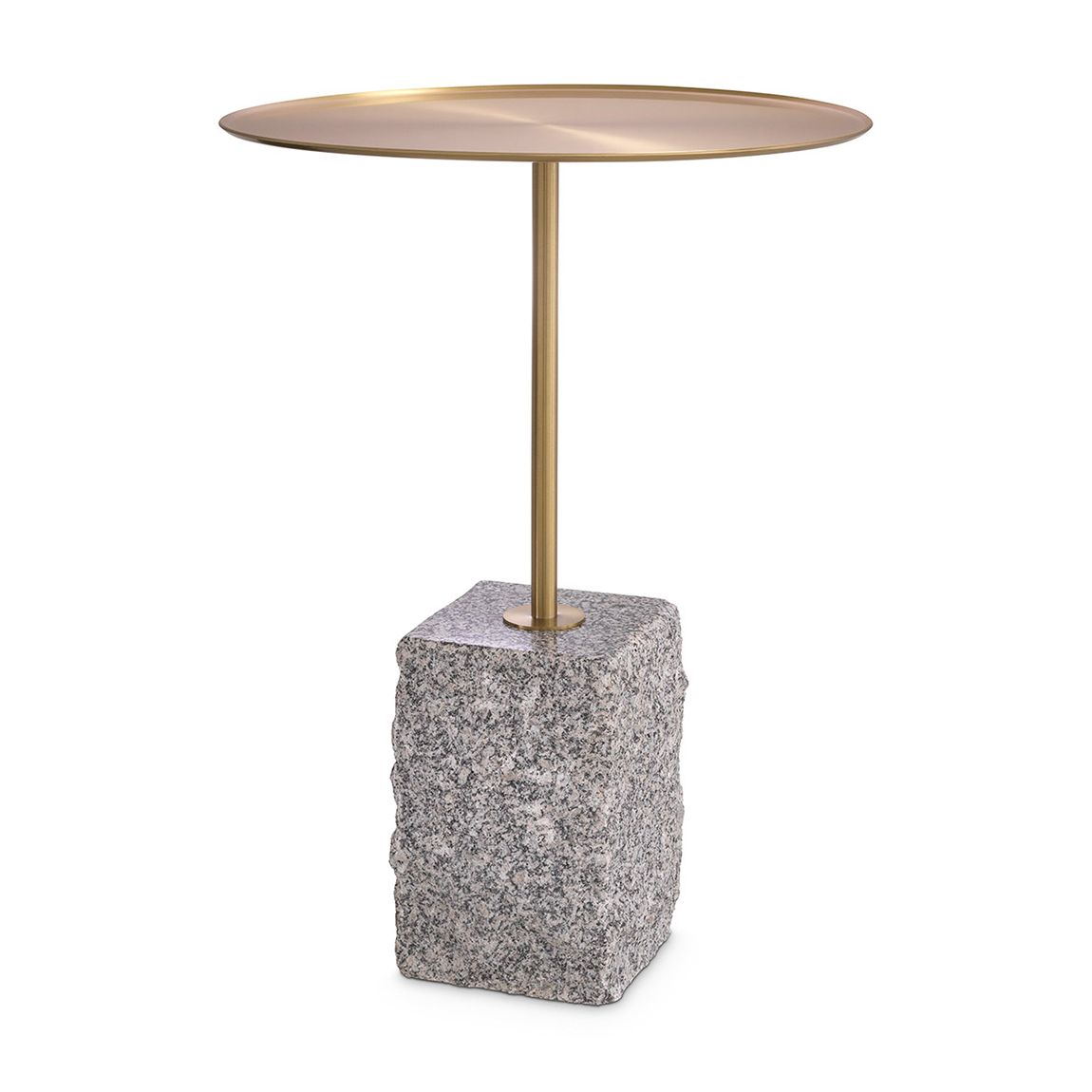 Side Table Cole Brushed Brass Finish Granite main product photo