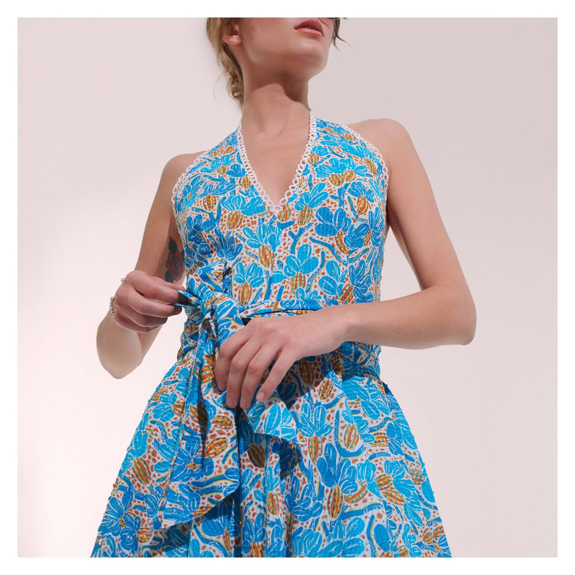 Mini Dress Beth Kaktus Blue main product photo