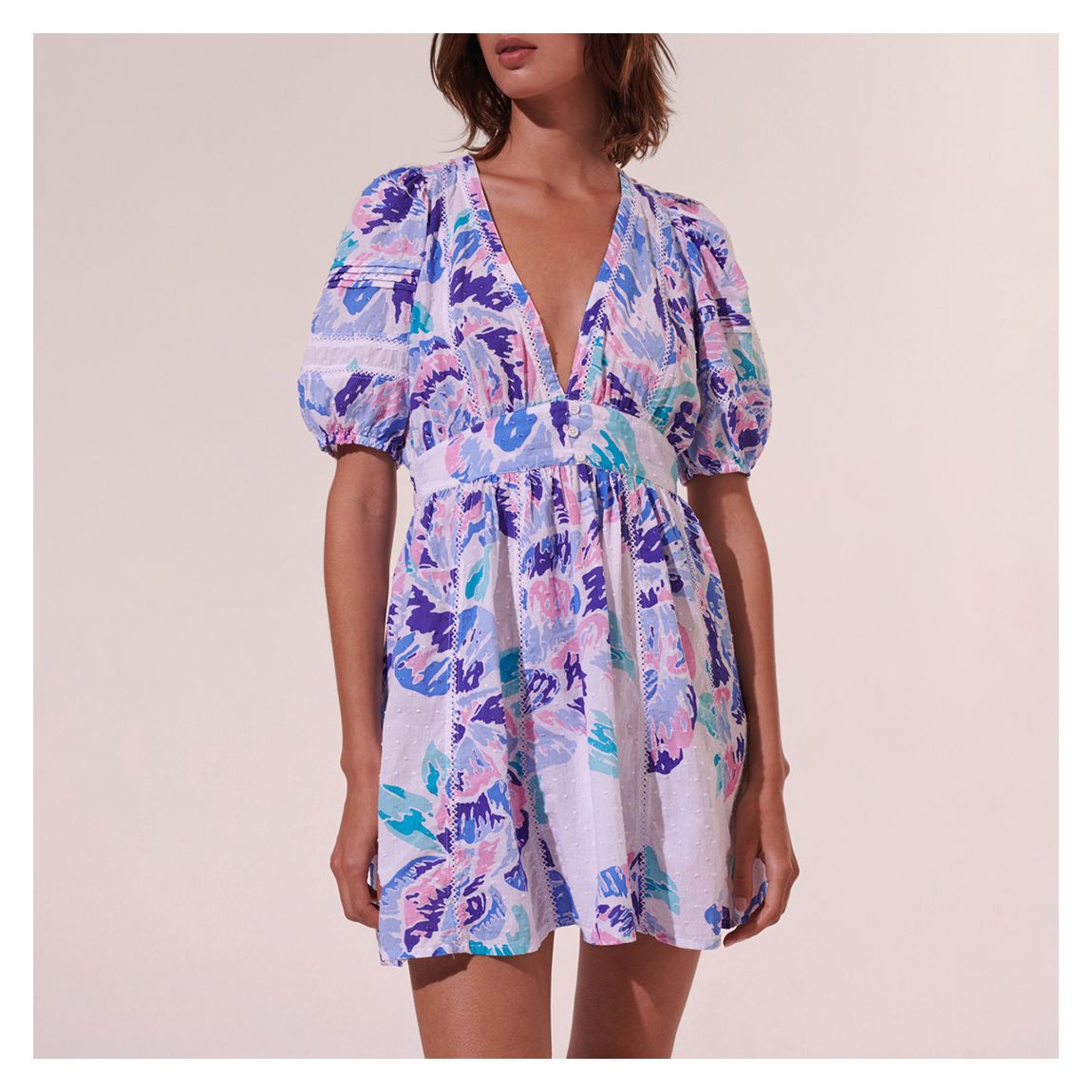 Mini Dress Reina Peony Blue main product photo