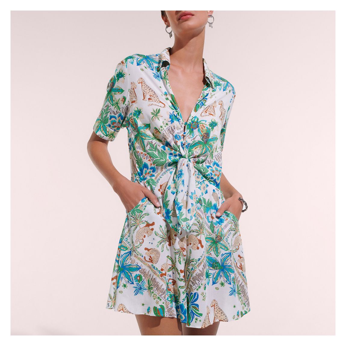 Mini Dress Bettina Foulard Blue main product photo
