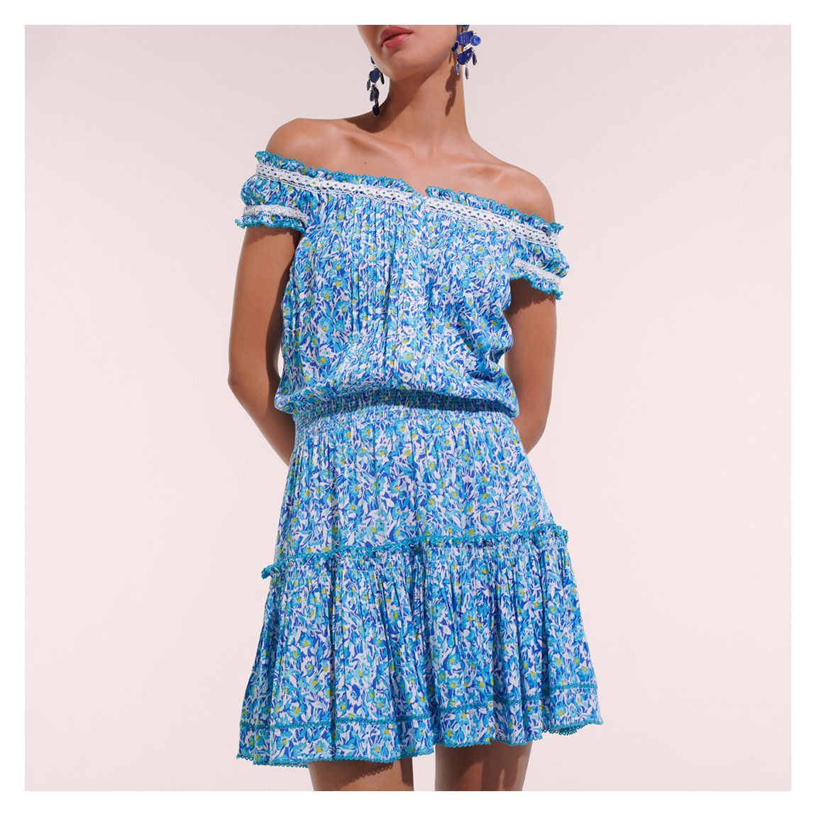 Mini Dress Alba Flowers Blue main product photo