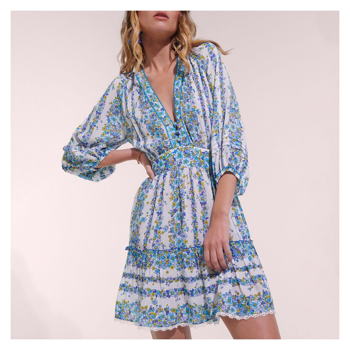 Mini Dress Bera Flowers Blue main product photo