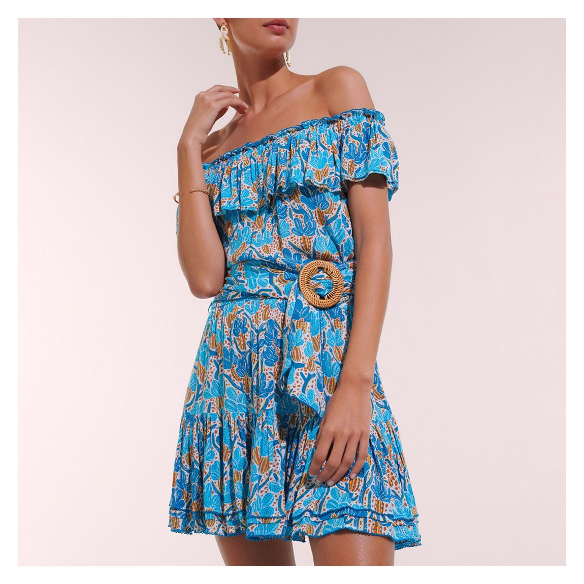 Mini Dress Bella Kaktus Blue main product photo