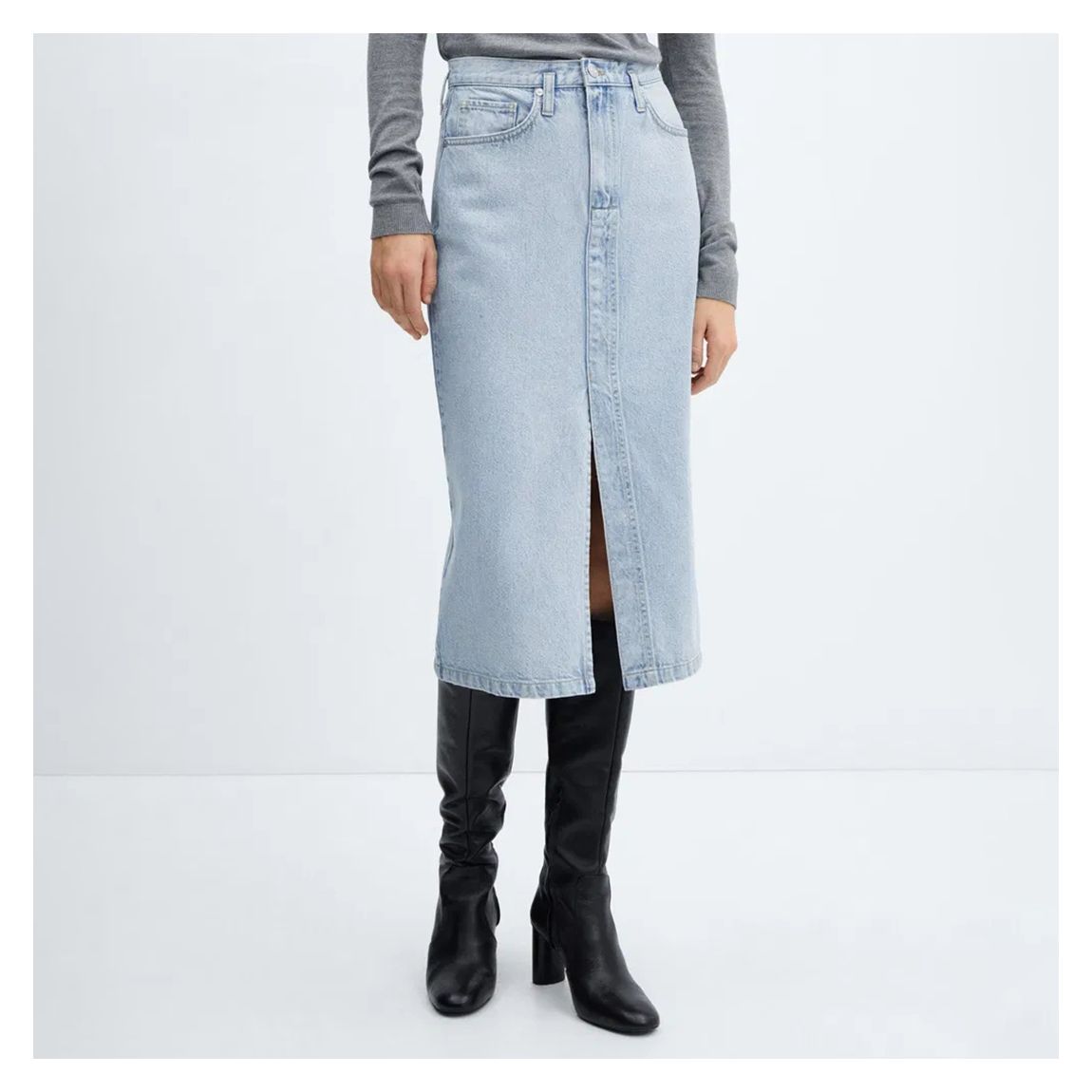 Women's Denim Midi Skirt main product photo