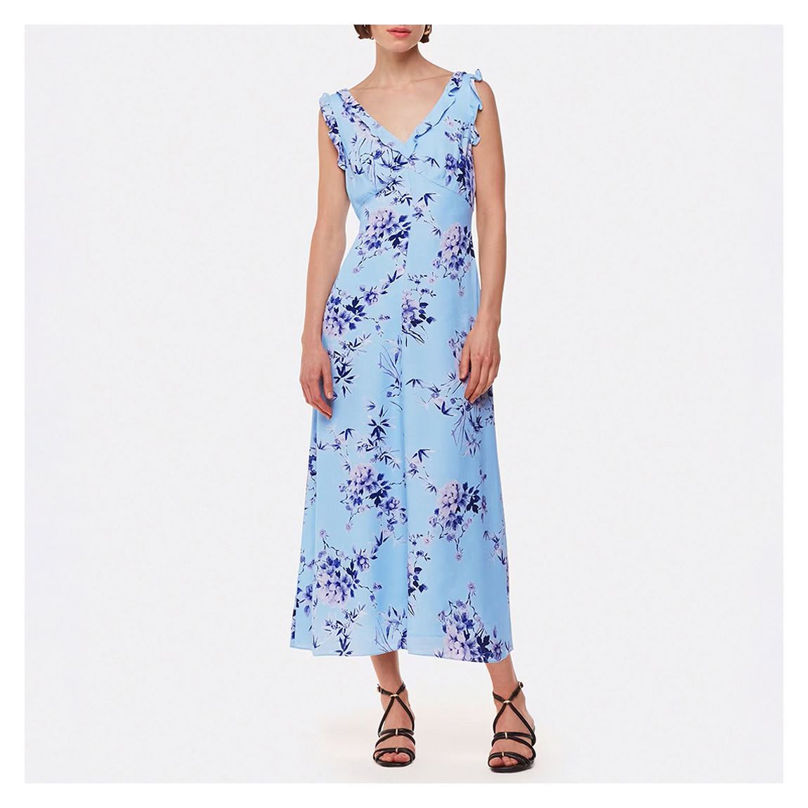Blue Bamboo Blossom Ruffle Dress main product photo