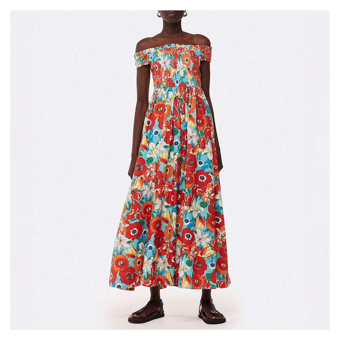 Multi Floral Bardot Maxi Dress main product photo