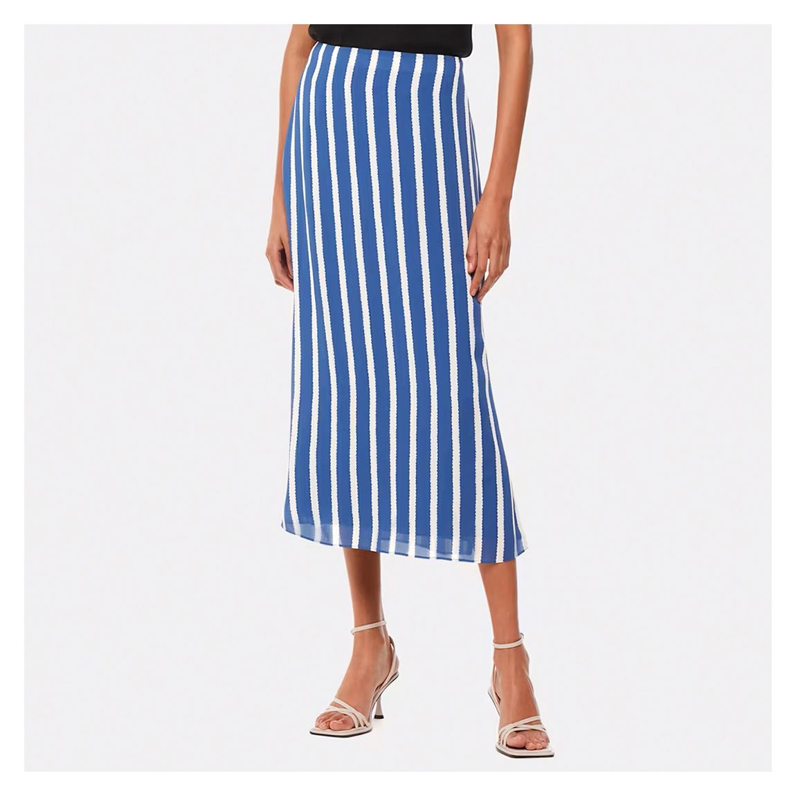 Blue Eliza Stripe Printed Skirt main product photo