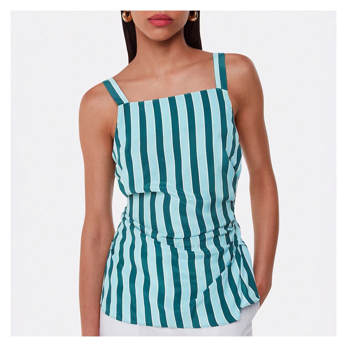 Teal Emily Tonal Stripe Top main product photo