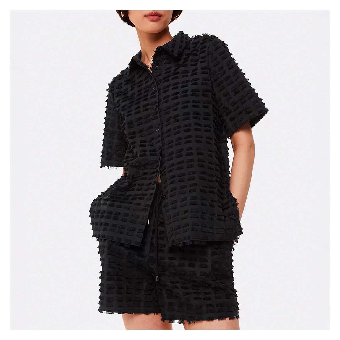 Black Cami Fringe Shirt main product photo