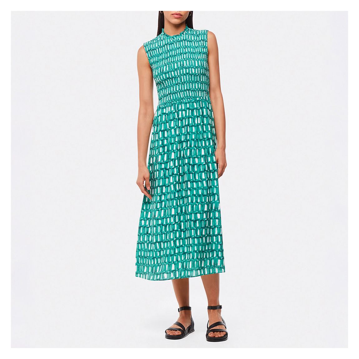 Green Linked Smudge Heidi Dress main product photo