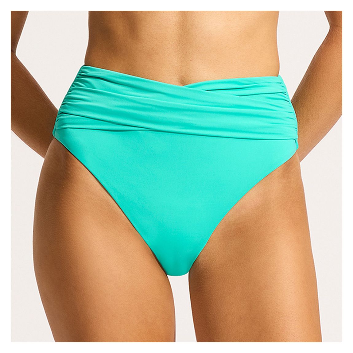 Aquatic Blue High Waist Wrap Front Pant main product photo