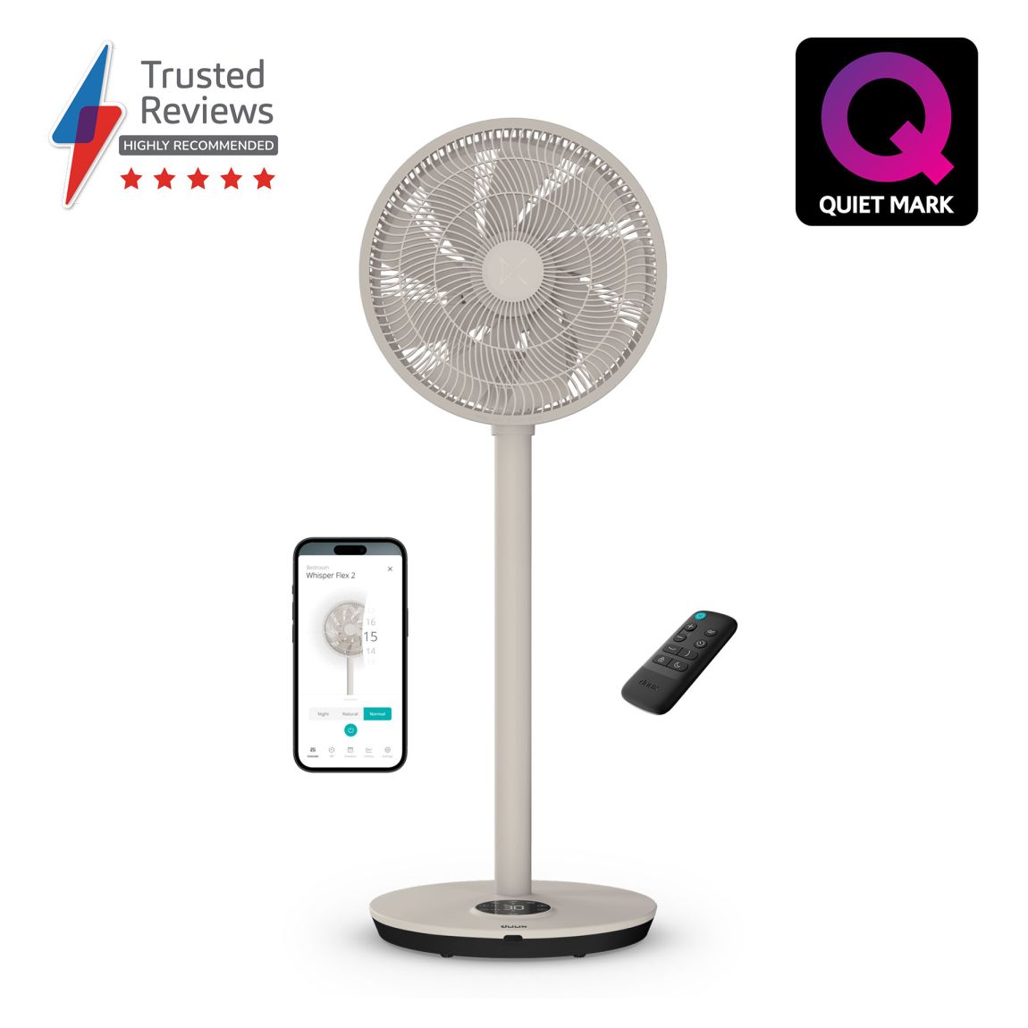 SAVE 28% Whisper Flex 2 Smart Fan Stone main product photo