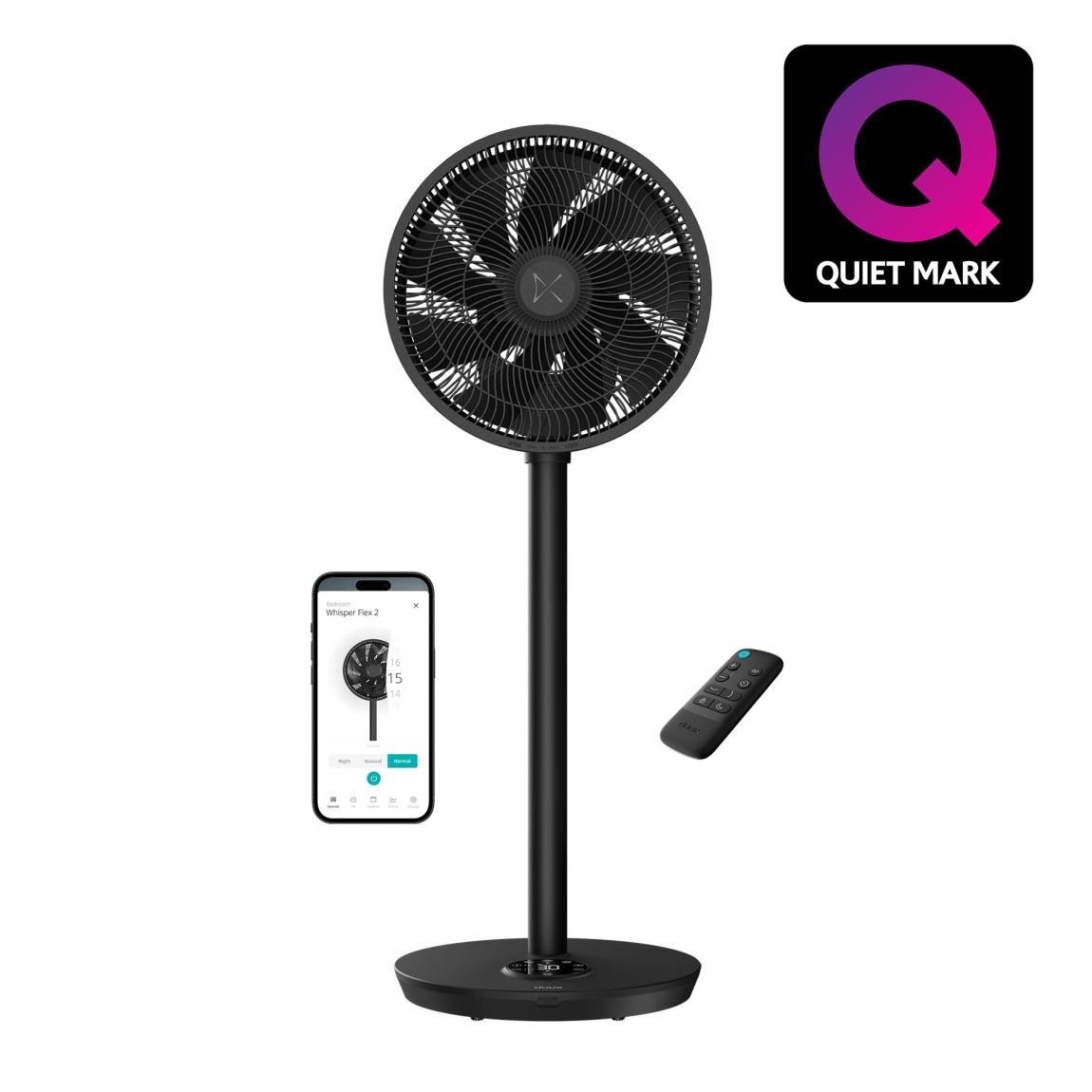 SAVE 28% Whisper Flex 2 Smart Fan Black main product photo