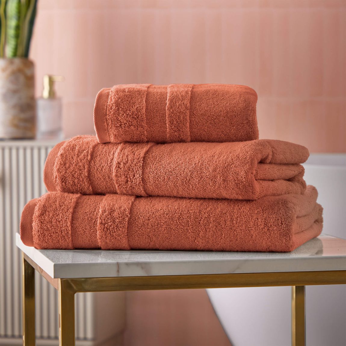 Cosmo Living Supersoft Bath Sheet, Terracotta main product photo