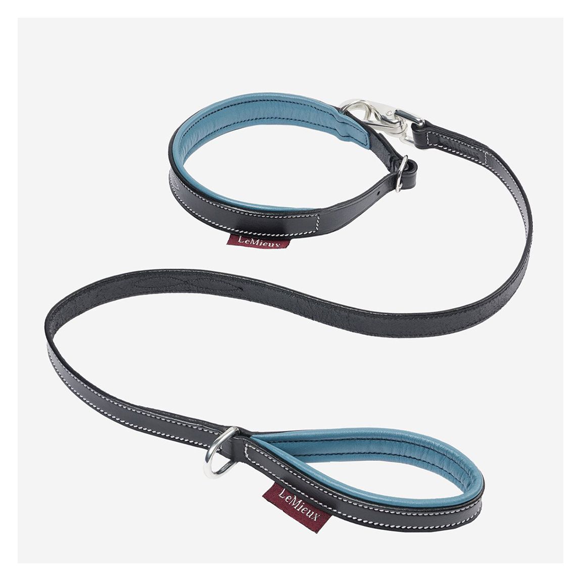 Toy Puppy Collar & Lead Ice Blue/Black One Size main product photo