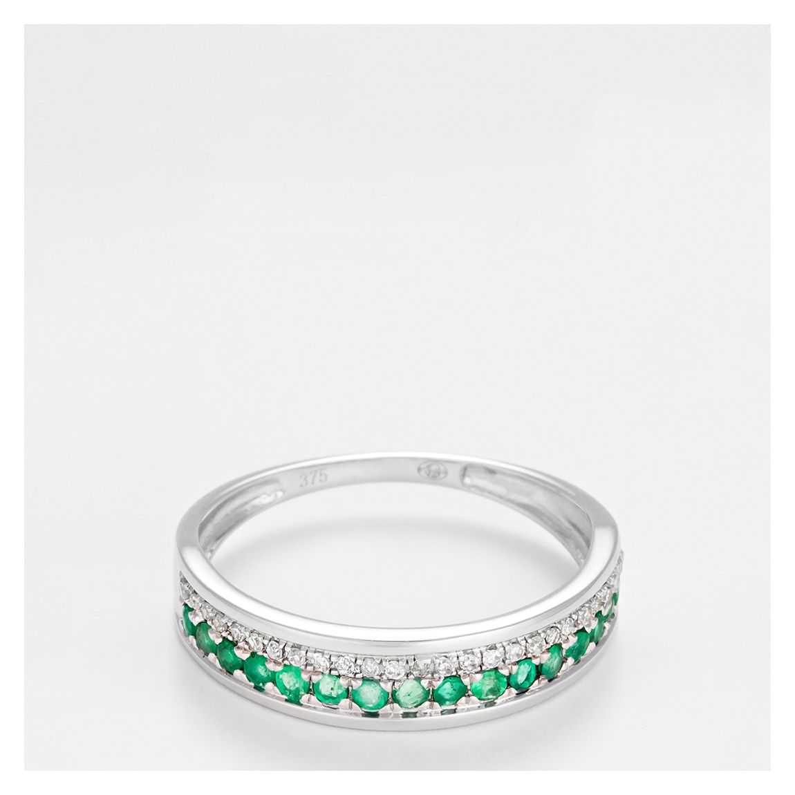 Silver Pompadour Diamond Ring main product photo
