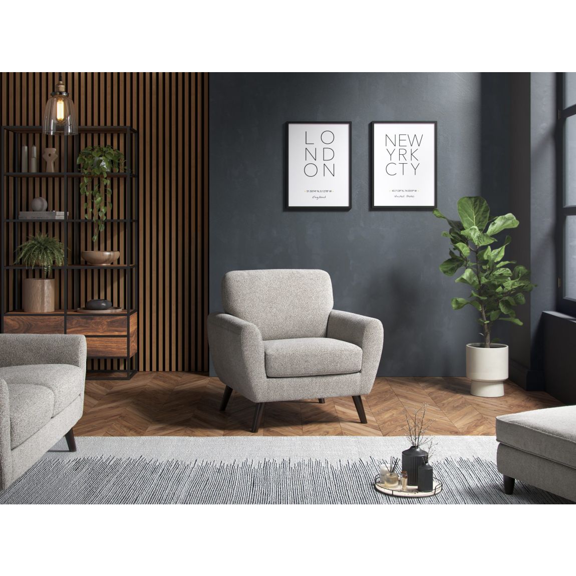 Luna Armchair Boucle Linen main product photo