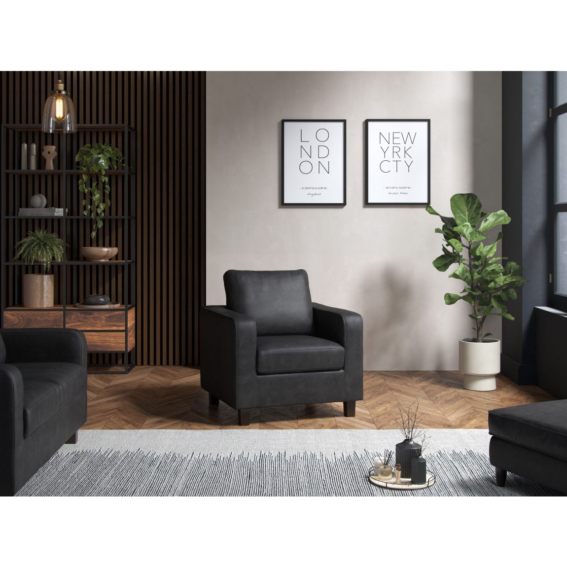 Ava Armchair PU Black main product photo