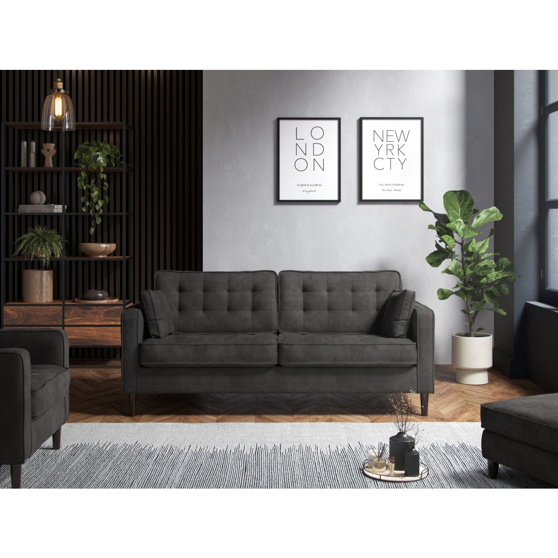 Arlo 3 Seater Sofa Enjoy Graphite main product photo