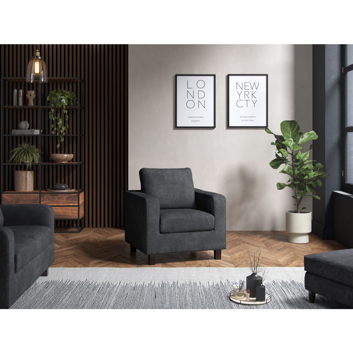 Ava Armchair Turin Grey main product photo