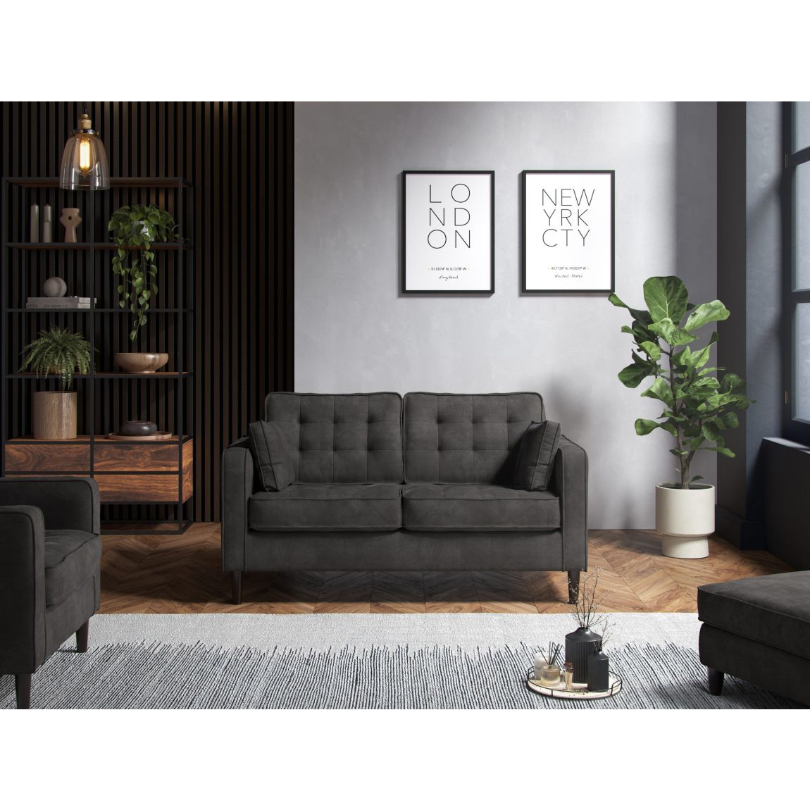 Arlo 2 Seater Sofa Enjoy Graphite main product photo