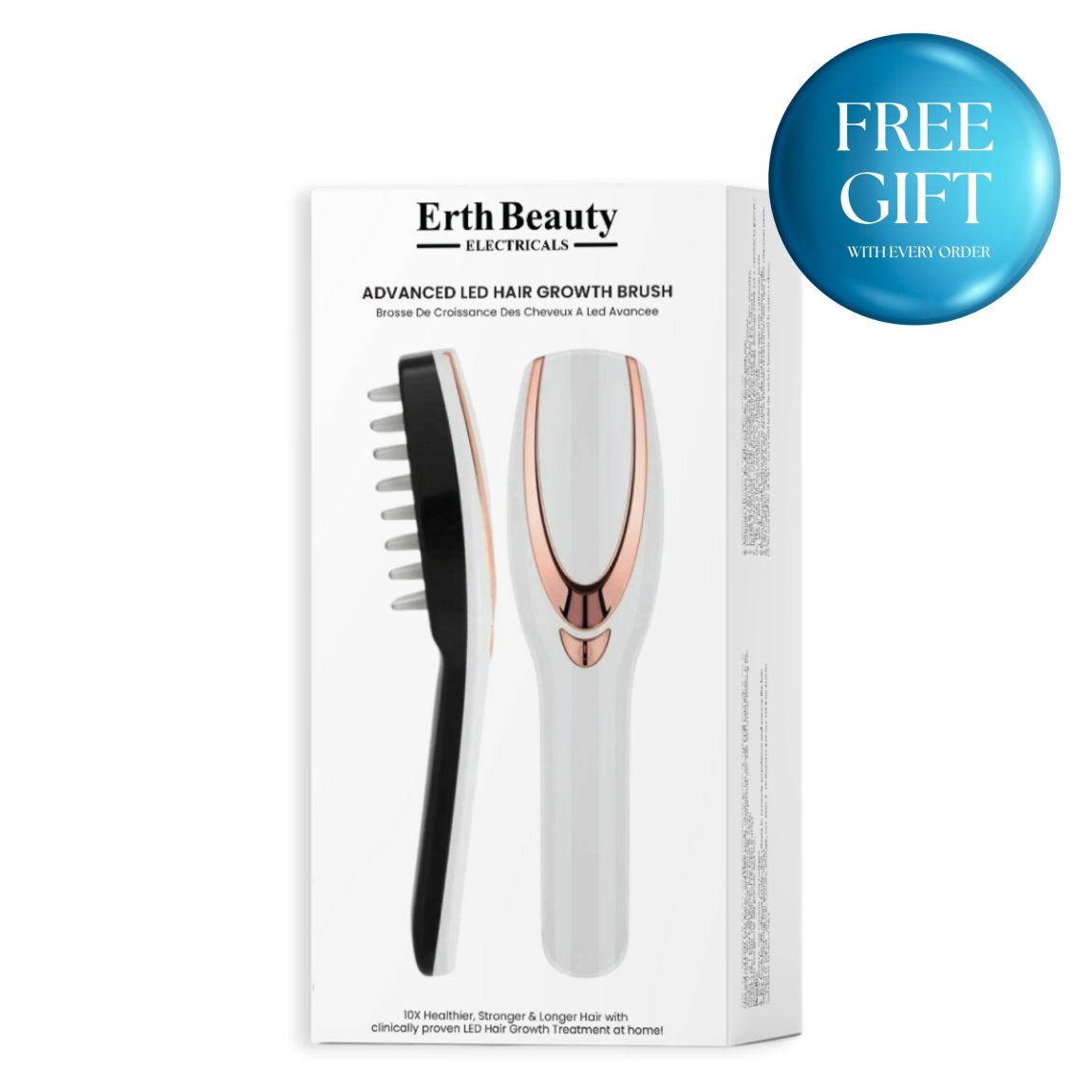 ErthSkin London Advanced LED Hair Growth Brush main product photo