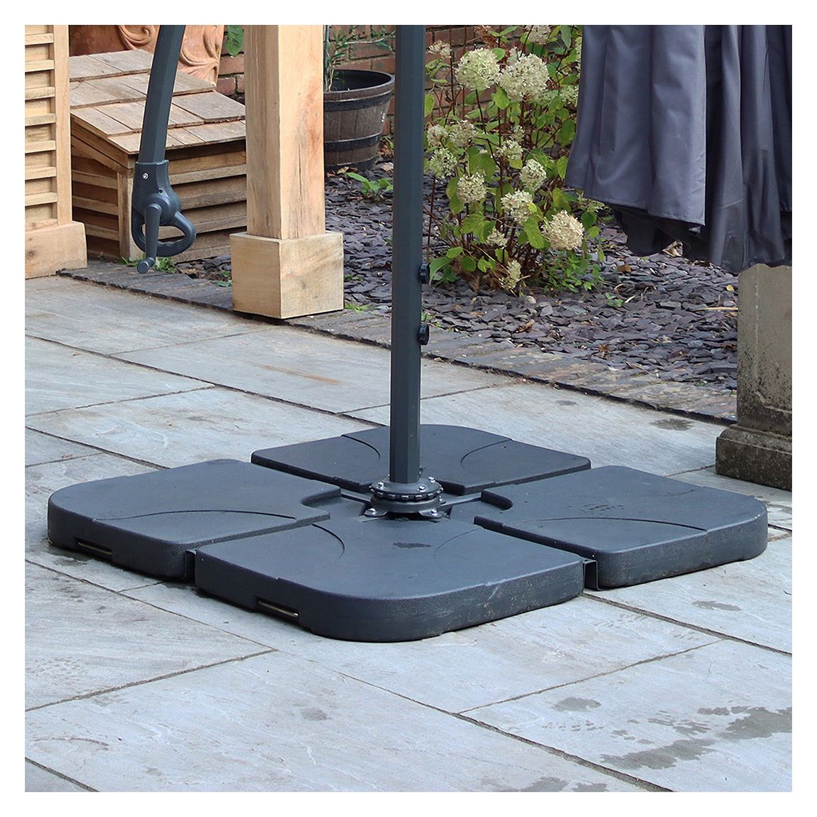 Water Fillable Base For Cross Base Cantilever Parasol Set main product photo