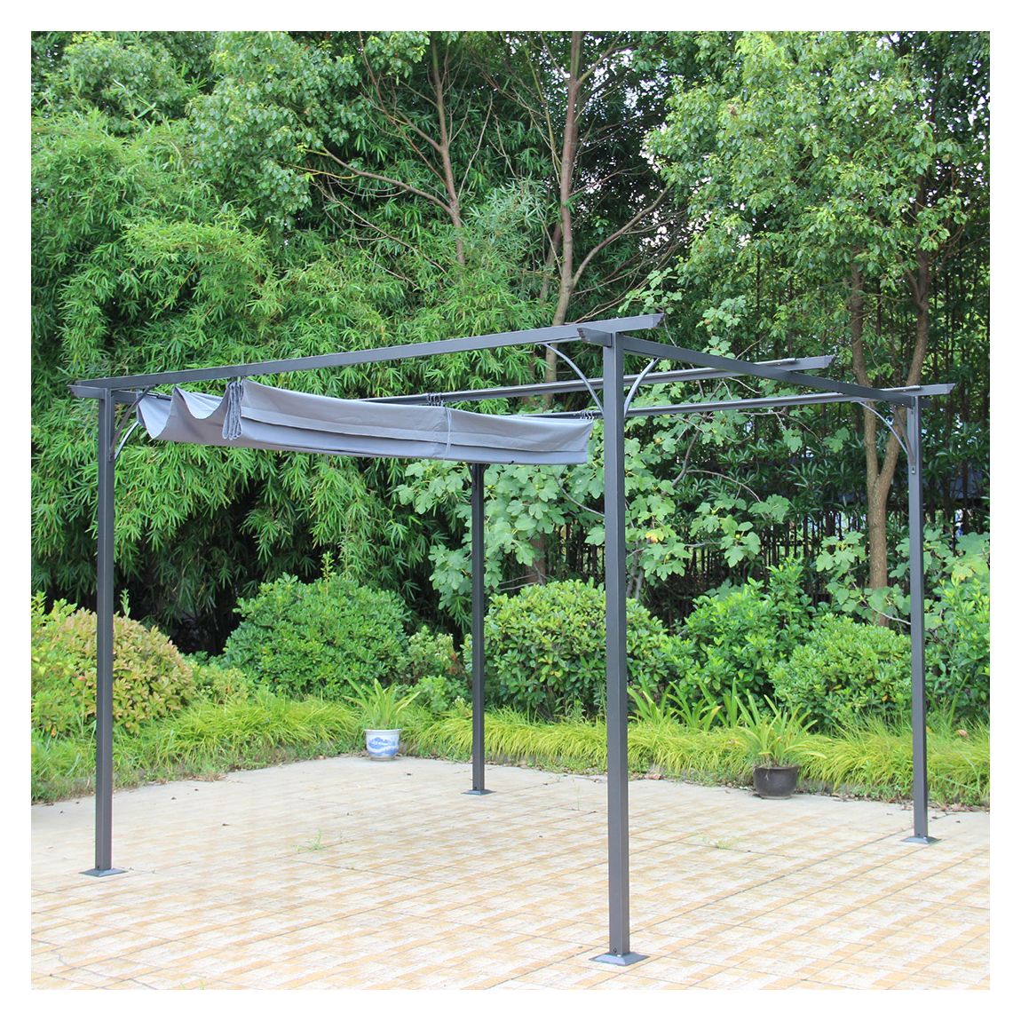 Prague Pergola Grey 3.5x3.5m main product photo