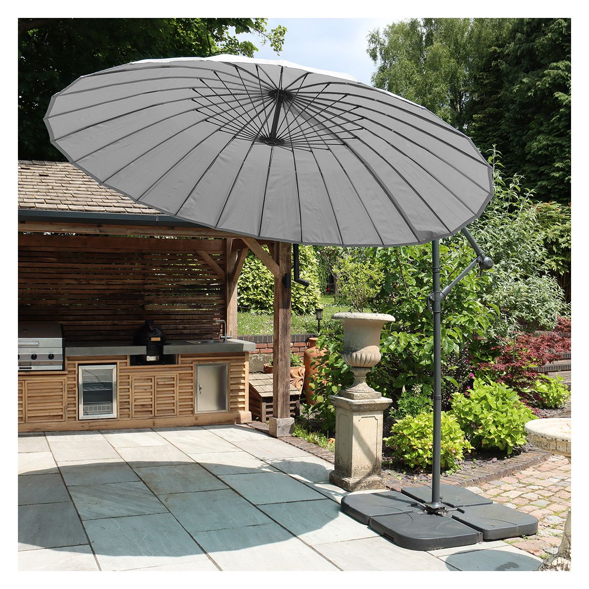 3m Grey Shanghai Cantilever Parasol main product photo