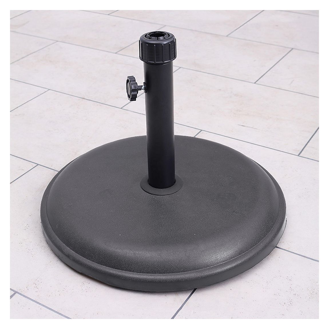 16kg Light Grey Round Parasol Base main product photo