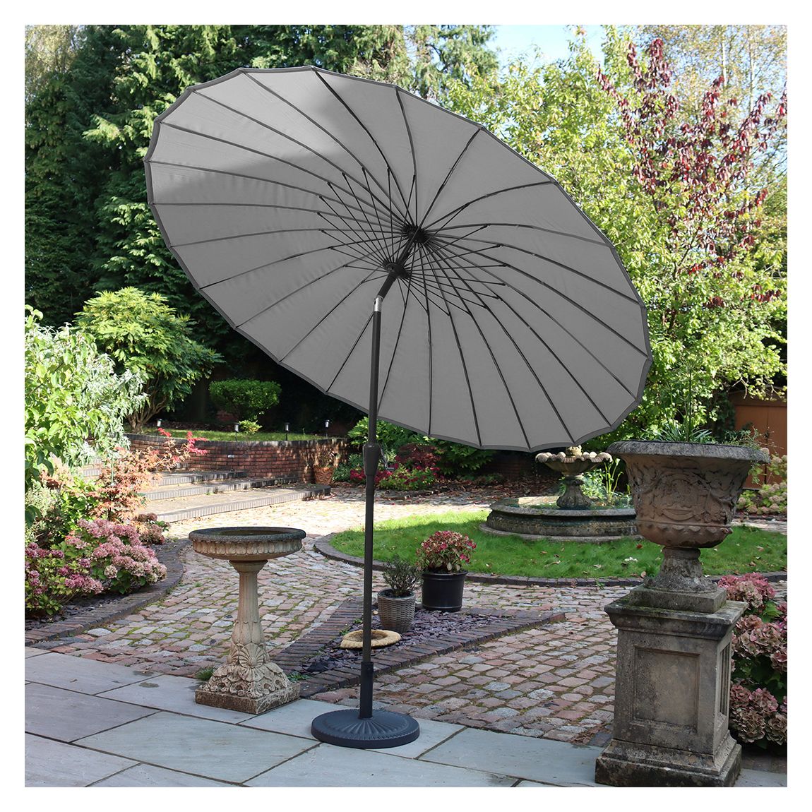 Grey 2.7m Crank and Tilt Shanghai Parasol main product photo