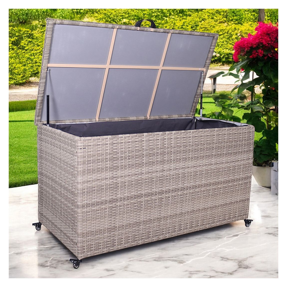 Natural Weave KD Beige Cushion Storage Box 510L main product photo
