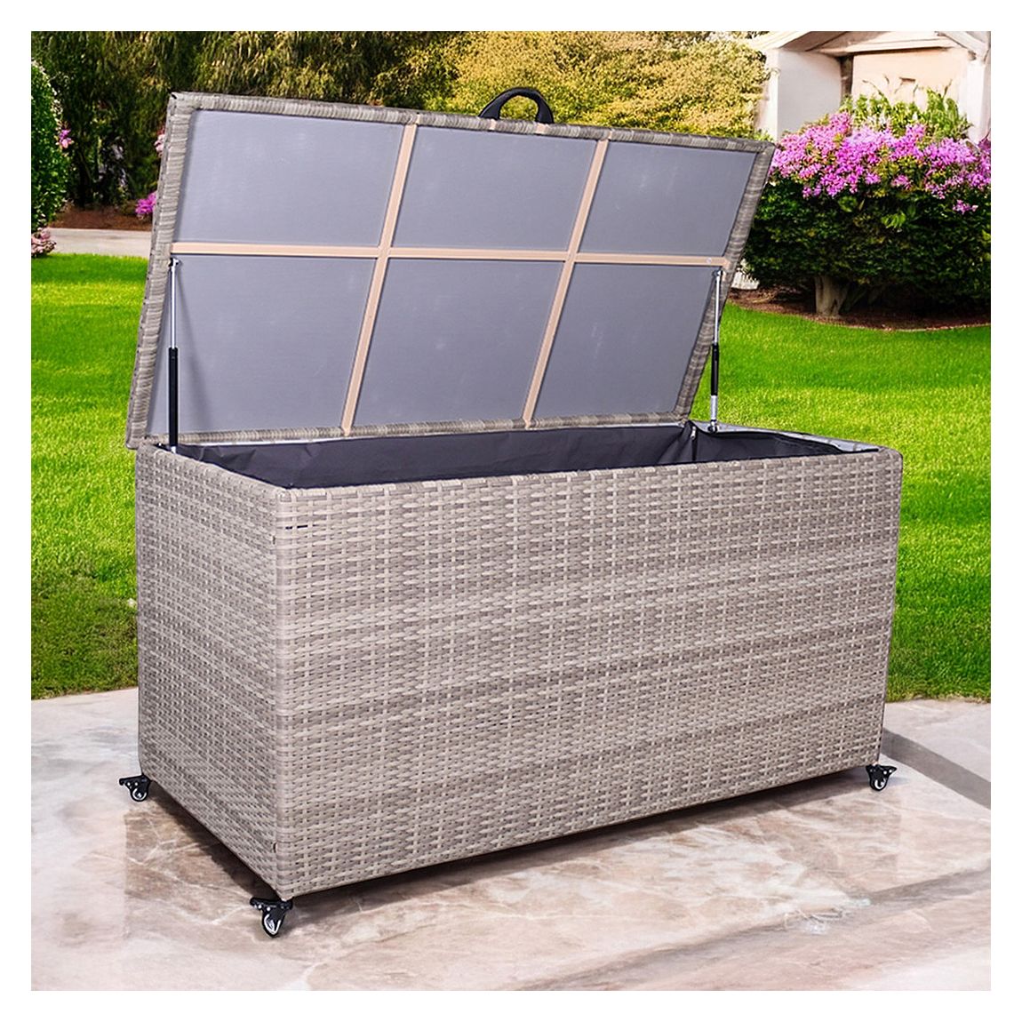 Natural Weave KD Beige Cushion Storage Box 645L main product photo