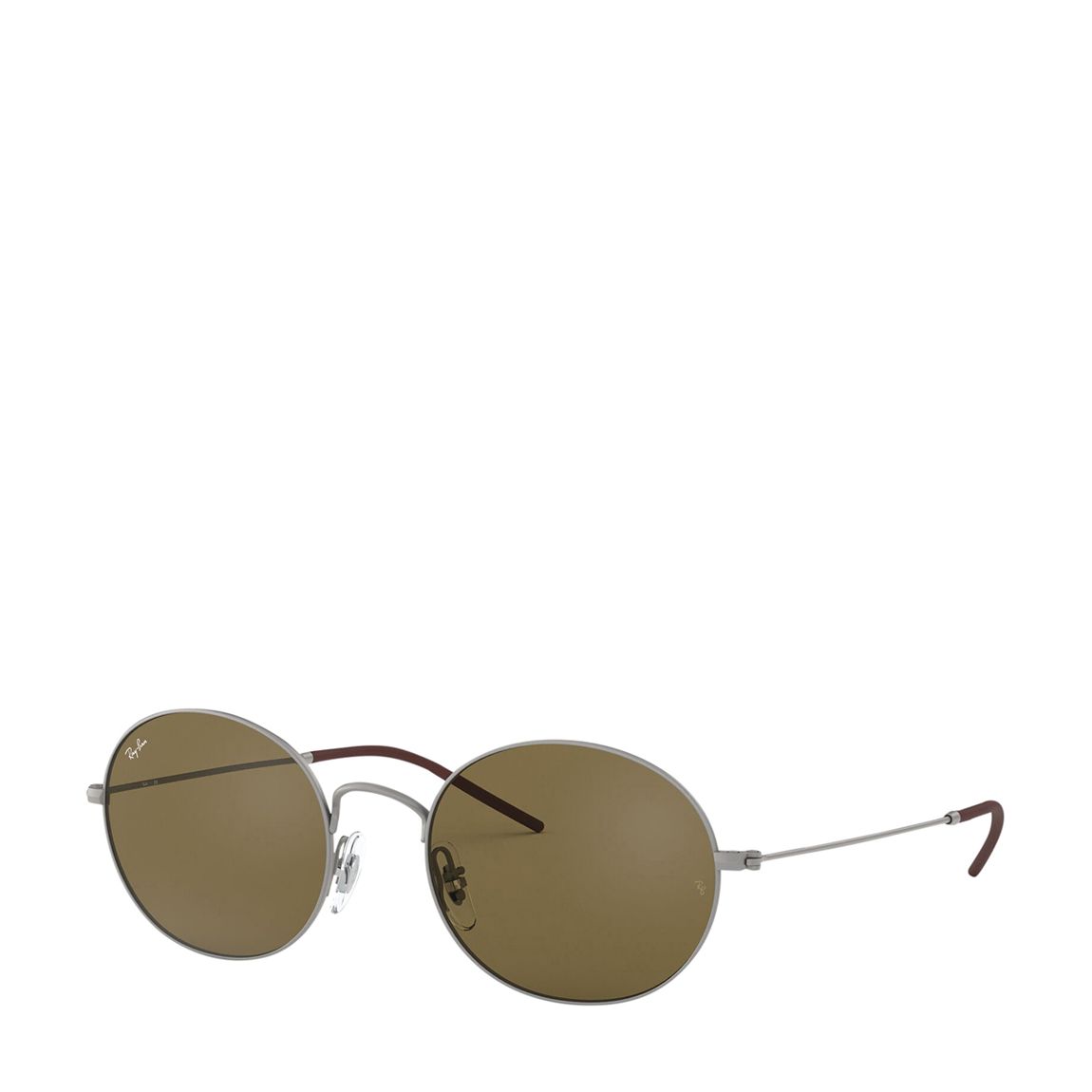Rubber Gunmetal Round Sunglasses 53mm main product photo