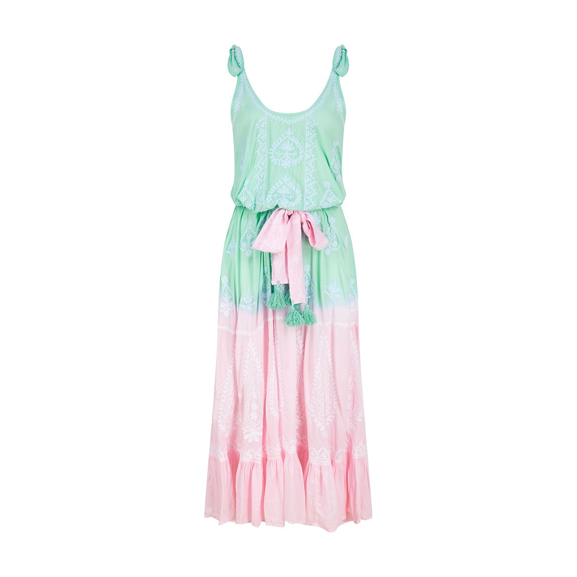 Atzaro Dress Aqua-Pink Ombre main product photo
