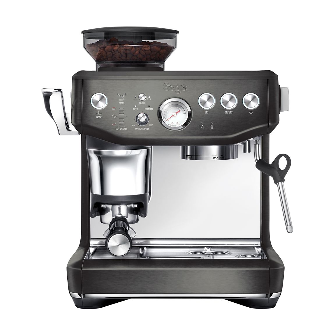 Save £130 the Barista Express Impress Black Stainless Steel main product photo