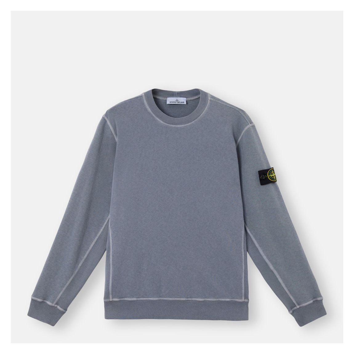 Grey Old Effect Cotton Sweatshirt main product photo
