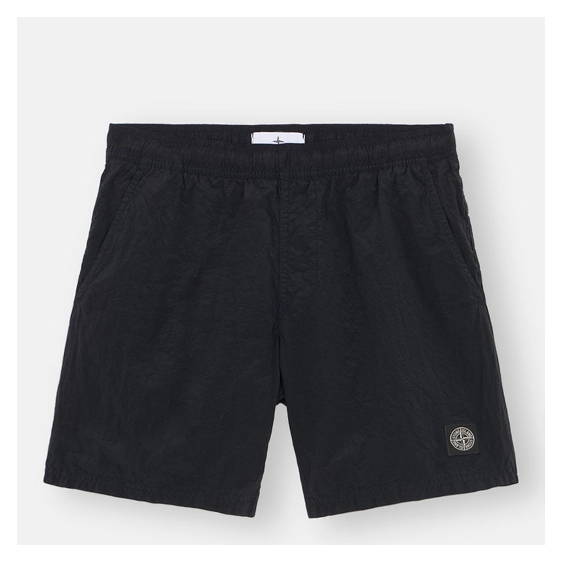 Black Mid Length Nylon Swimming Trunks main product photo
