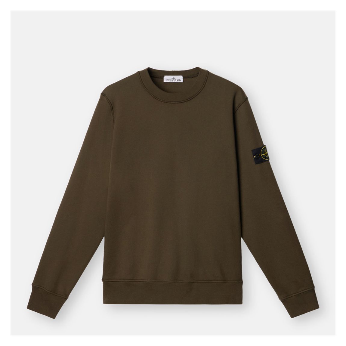 Military Green Crew Neck Cotton Sweatshirt main product photo