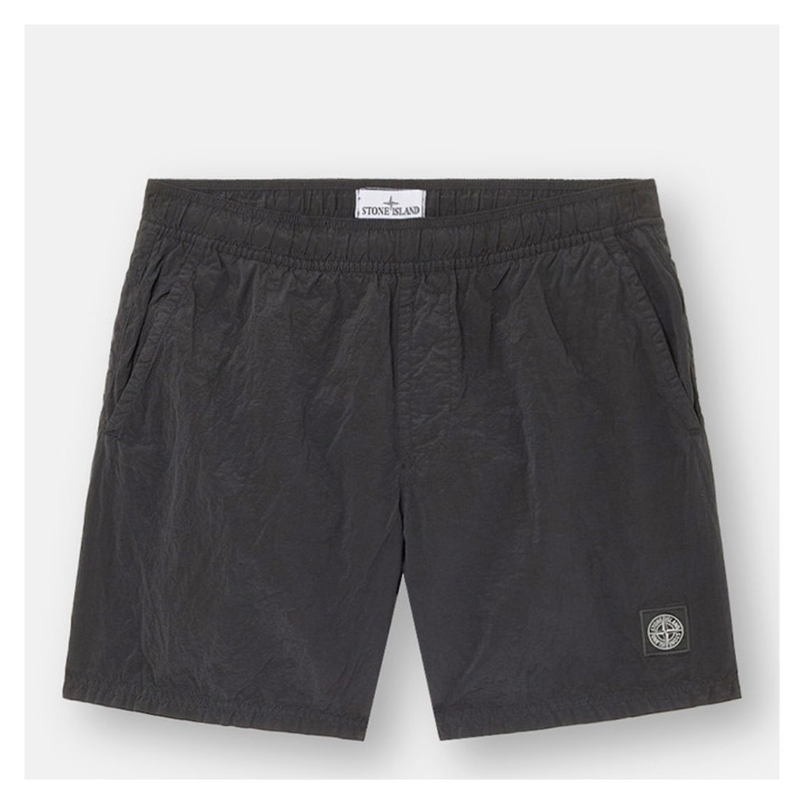 Black Mid Length Nylon Swimming Trunks main product photo