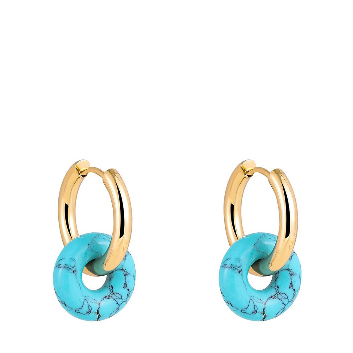 18K Gold Turquoise Drop Earrings main product photo