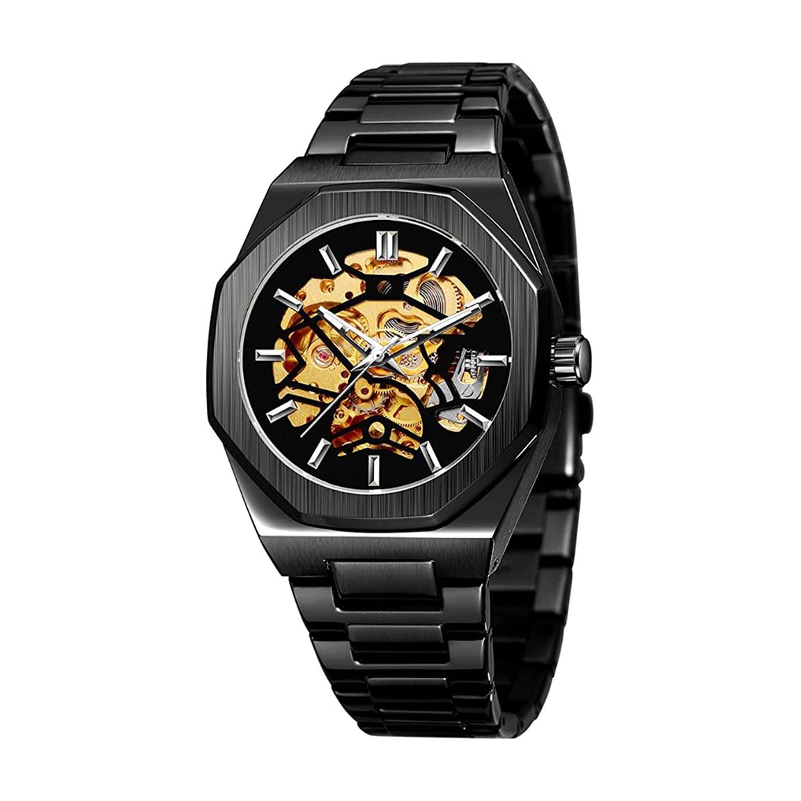 18K Gold Automatic Watch With Black Dial main product photo