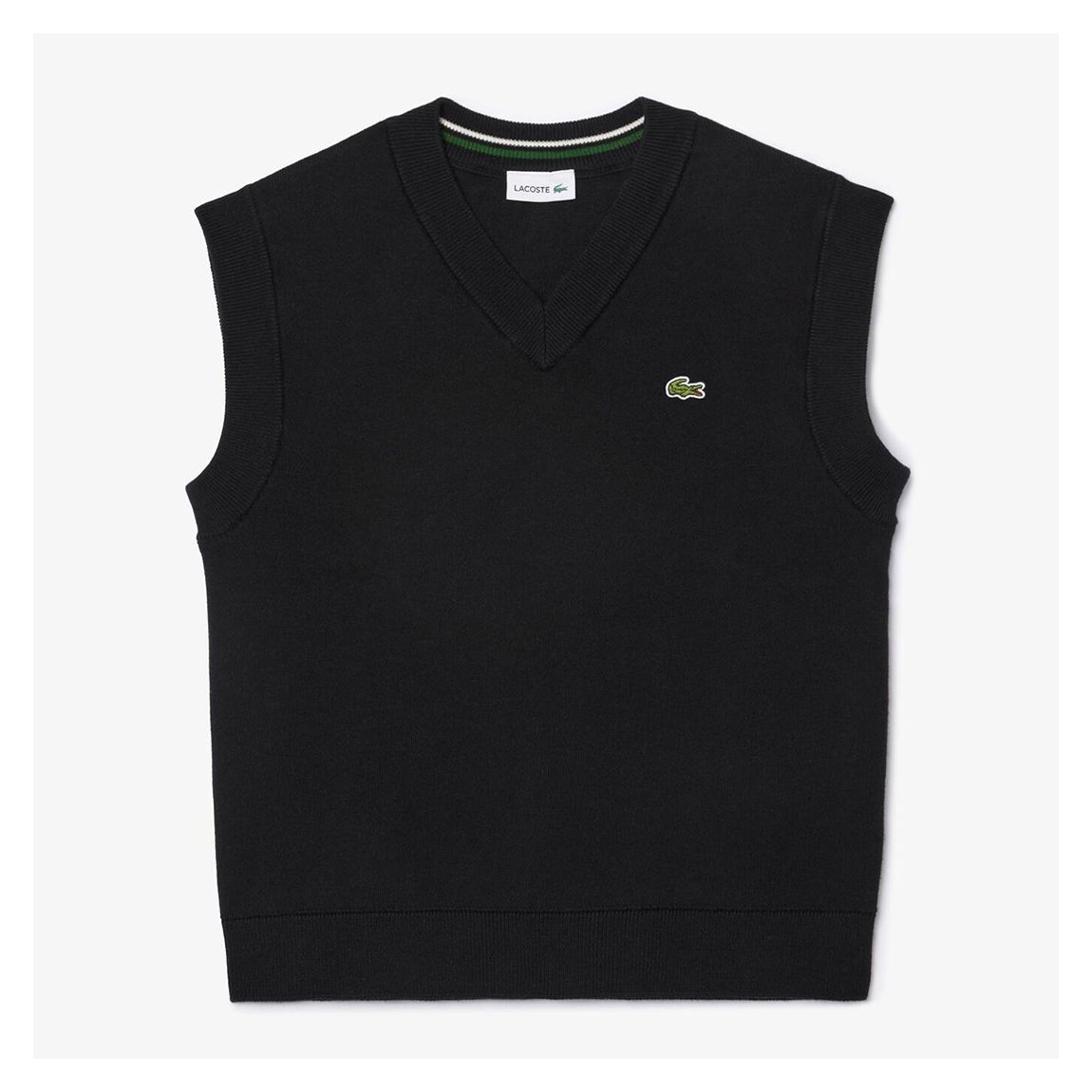 Black Cotton Sweater Vest main product photo
