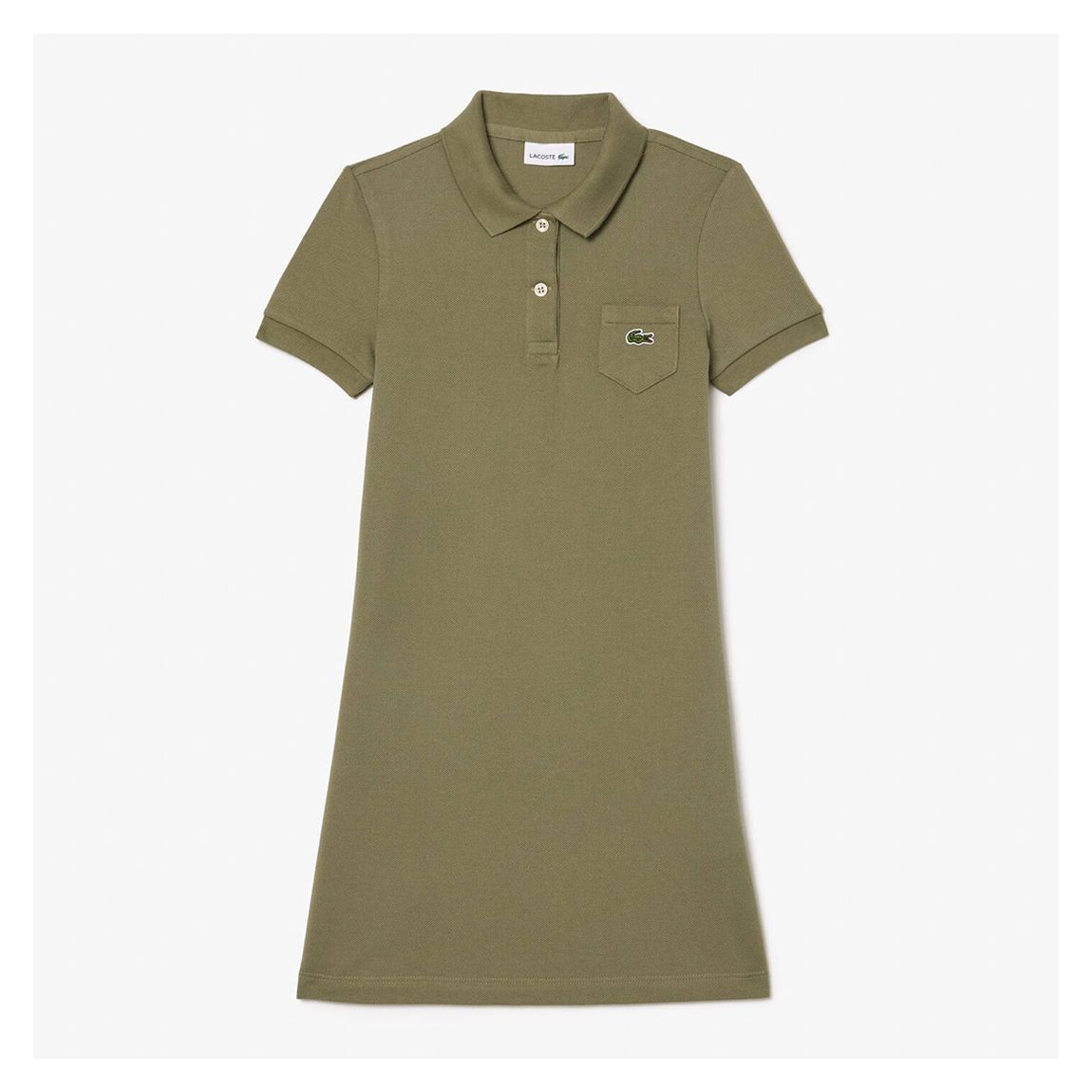 Girls Khaki Cotton Polo Dress main product photo