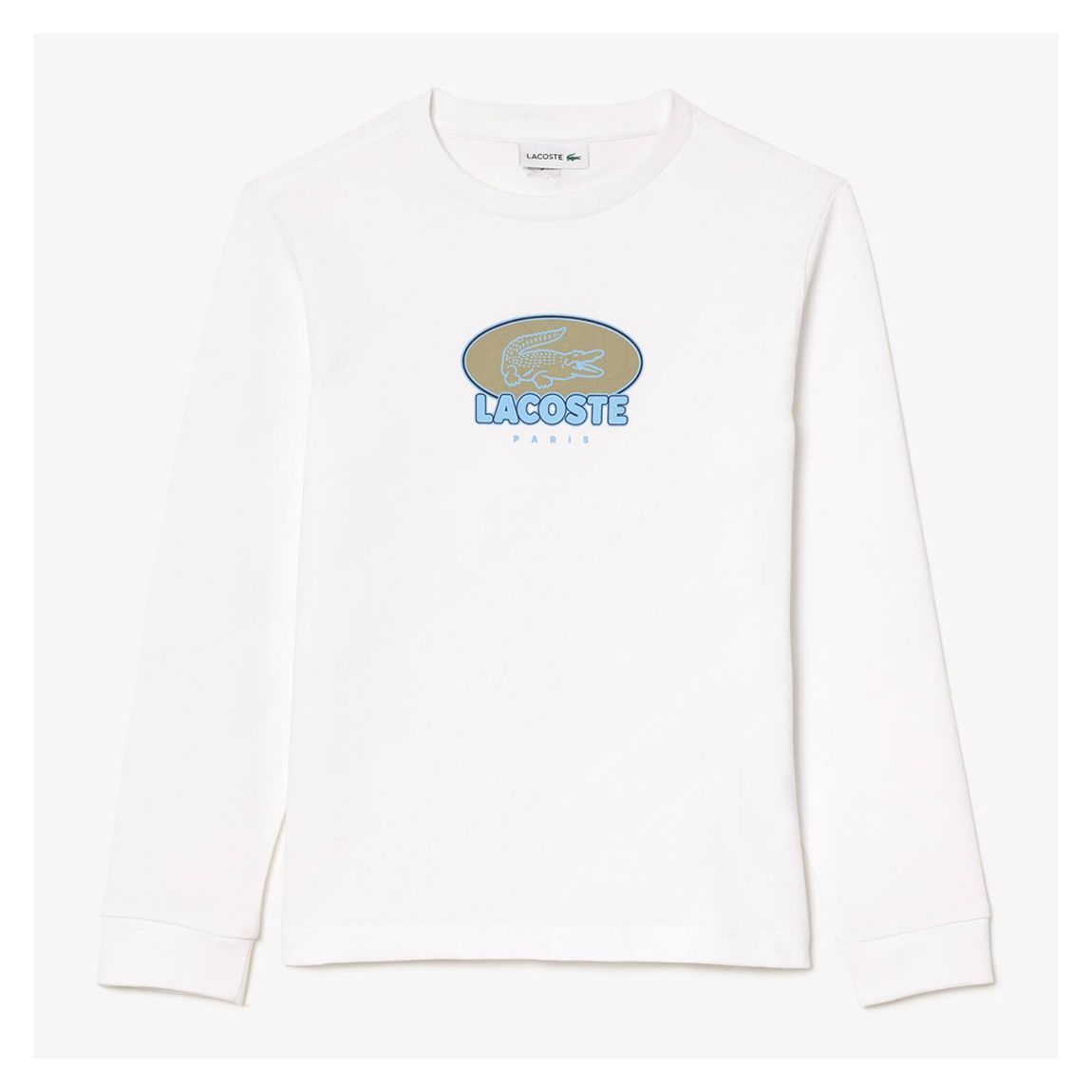 White Long Sleeve Badge Logo T-Shirt main product photo