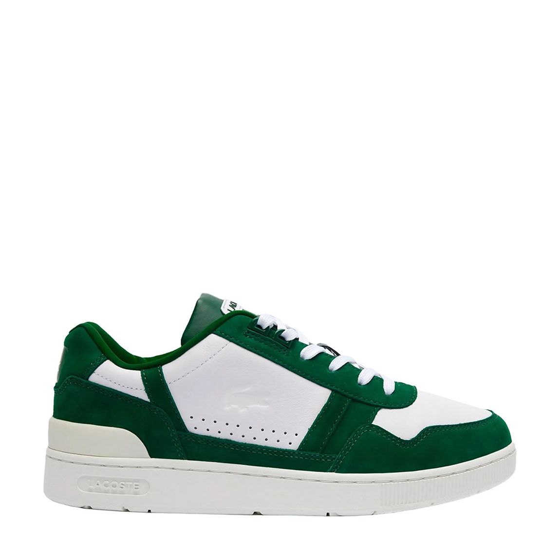 Men's White/Green T-Clip Leather Trainers main product photo